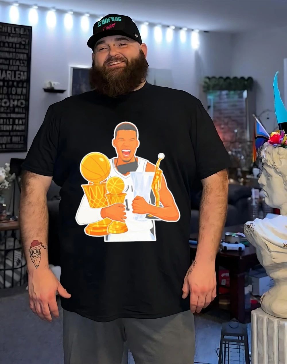 Victor Wembanyama Holding Trophy San Antonio Spurs Basketball Mvp Cartoon shirt