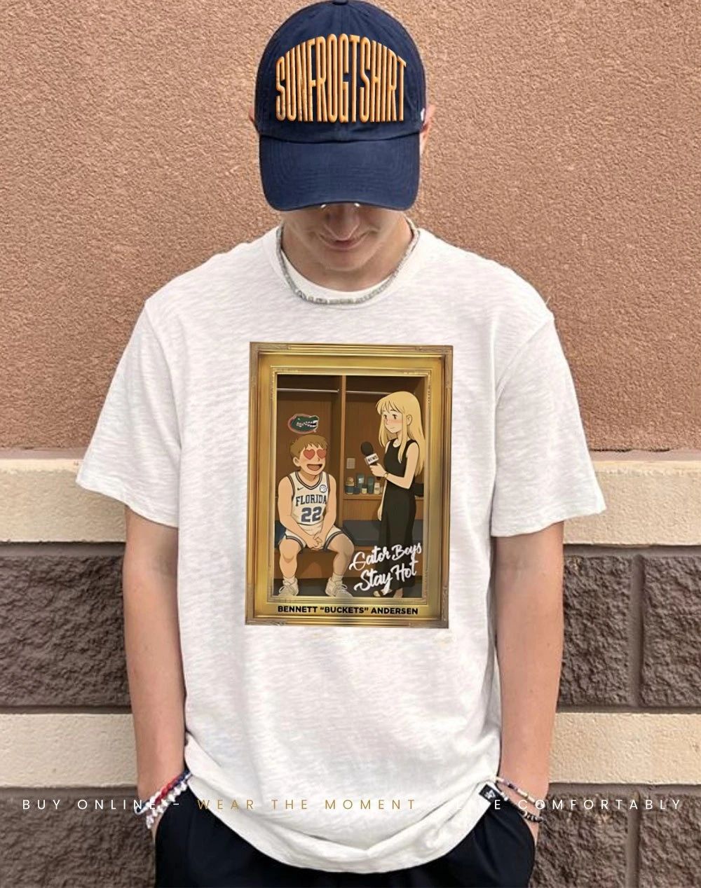 Bennett Andersen buckets Talia Baia Gator boys stay hot shirt