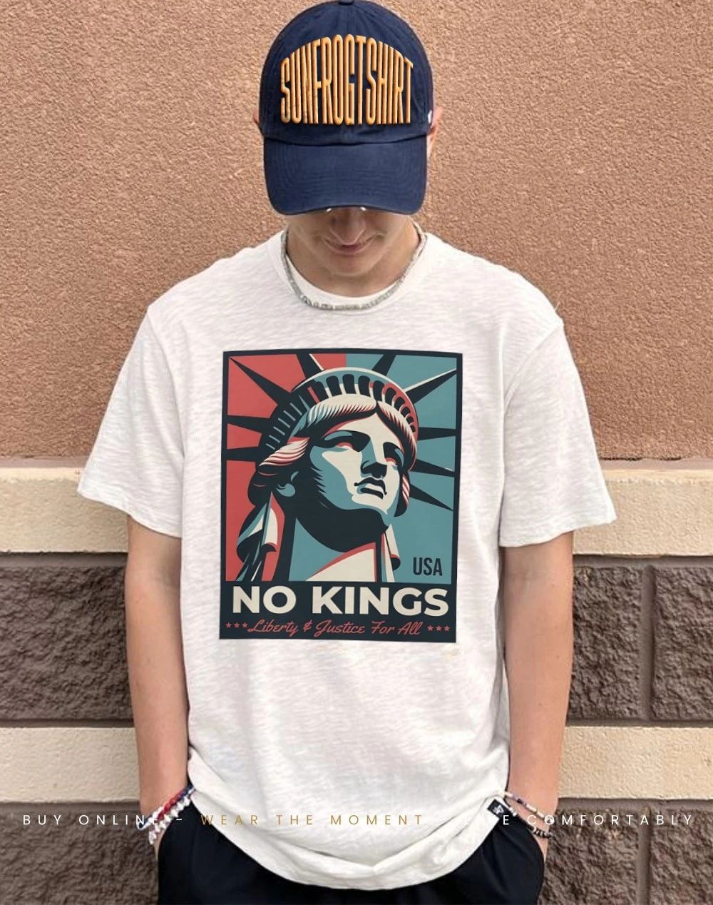 USA No Kings Liberty and Justice for all shirt