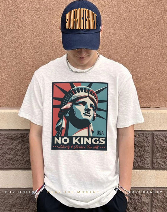 USA No Kings Liberty and Justice for all shirt