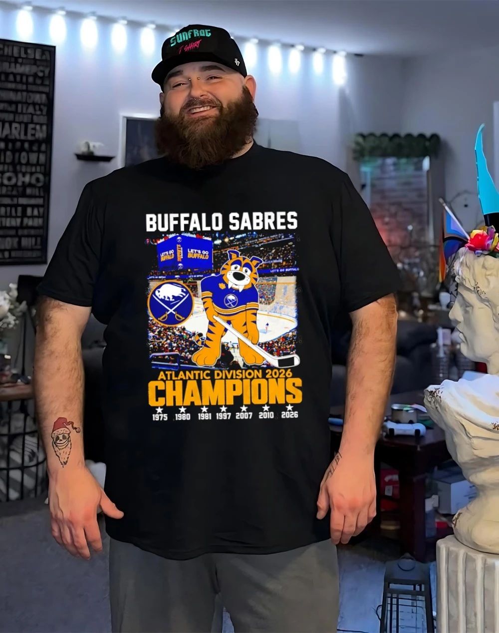 Let’s Go Buffalo 2026 Buffalo Sabres Hockey Playoffs Atlantic Division 2026 Champions mascot shirt