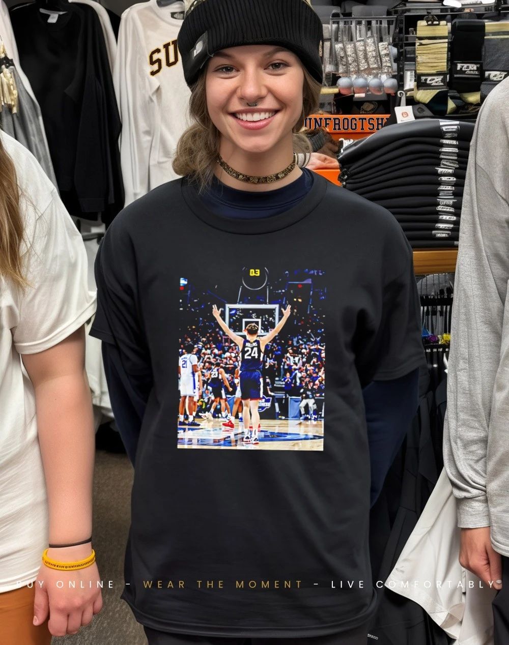 Uconn Basketball Braylon Mullins stadium graphic shirt