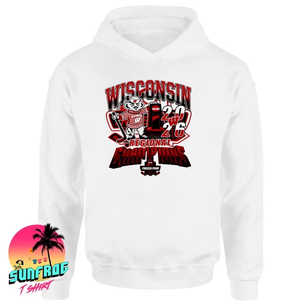 Wisconsin Badgers 2026 NCAA Hockey Regional Champions mascot shirt