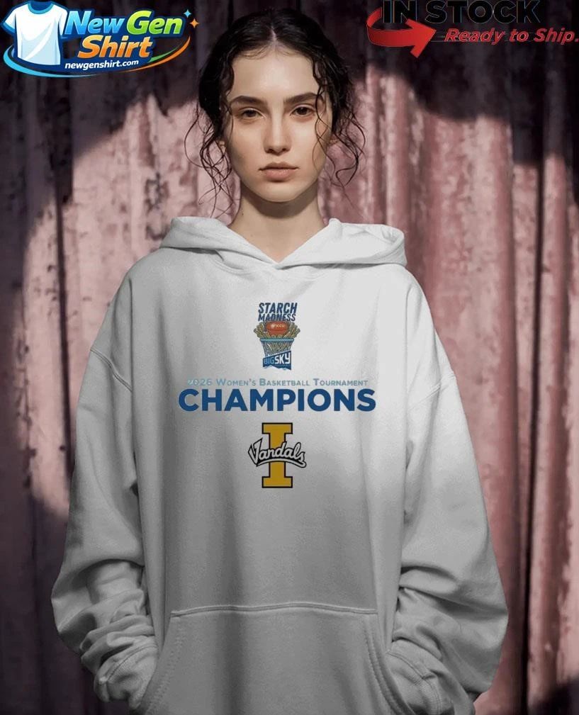 Idaho Vandals Champions 2026 Women’s Basketball Big Sky Tournament Shirt