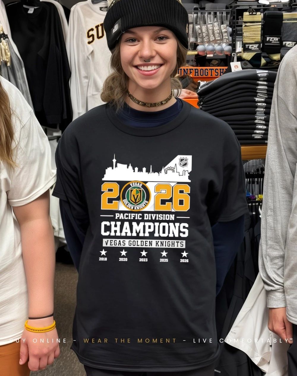 Vegas Golden Knights 2026 NHL Men’s Hockey Pacific Division Champions 2018-2026 shirt