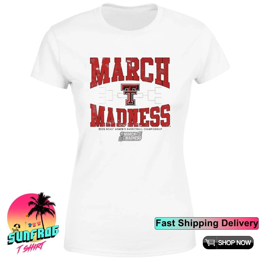 Texas Tech Red Raiders WBB 2026 March Madness logo shirt