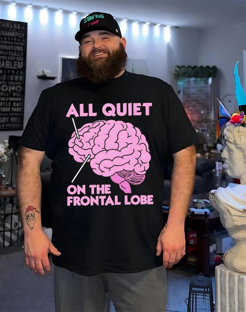 All quiet on the frontal lobe brain shirt