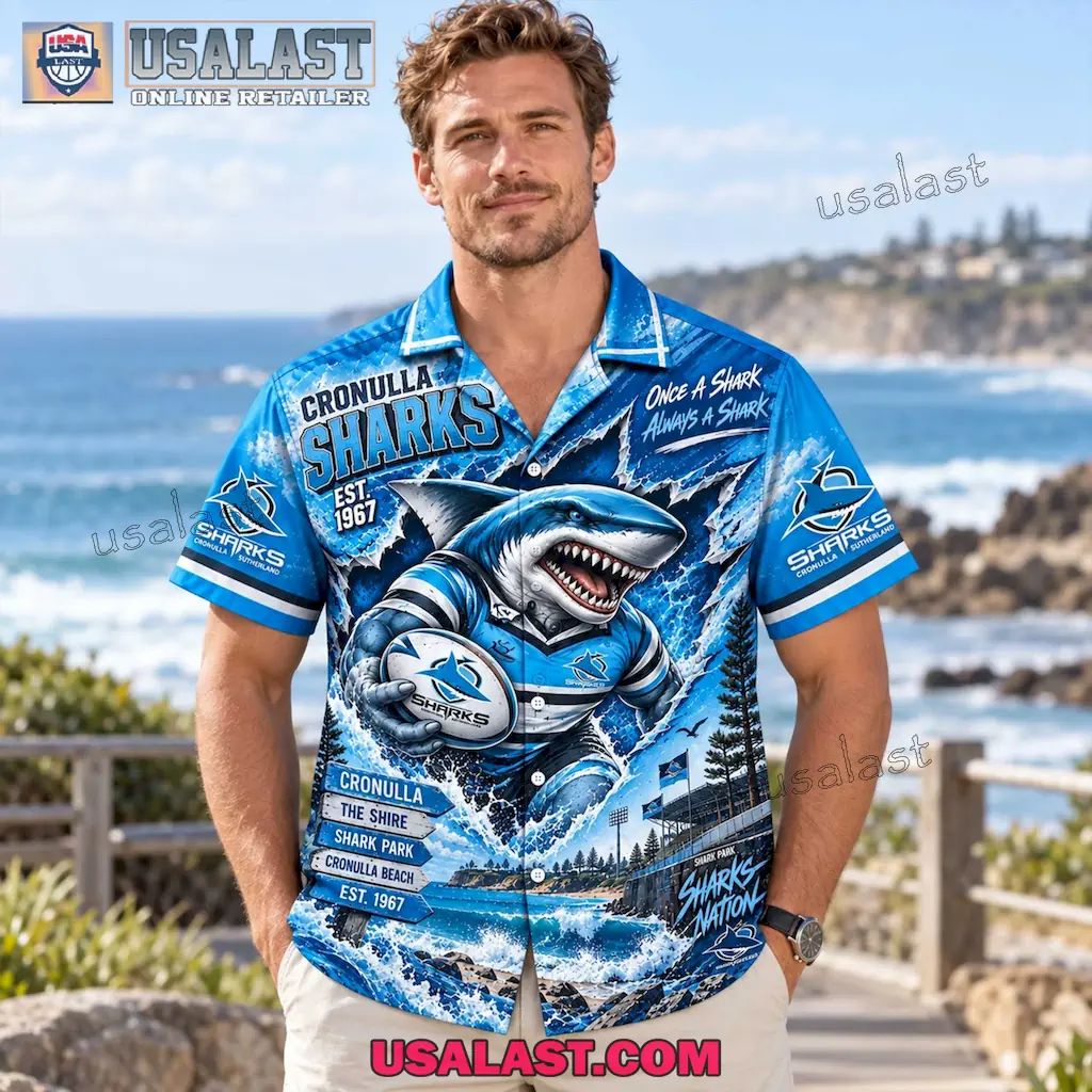 Cronulla Sharks Est 1967 Rugby Premium Hawaiian Shirt