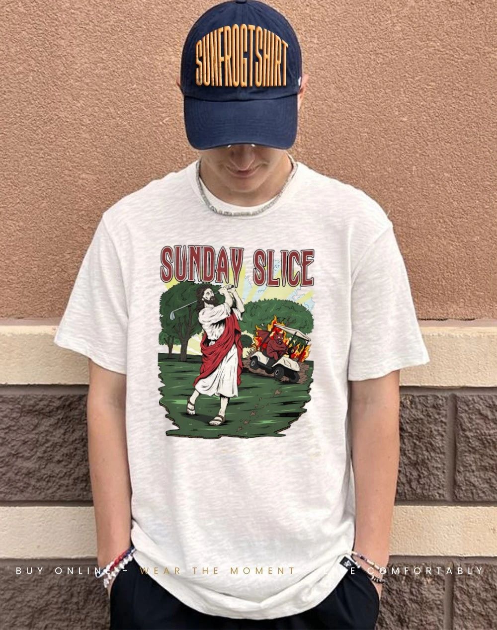 Jesus Golfed Sunday Slice graphic shirt