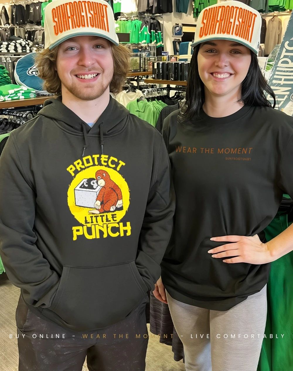 Protect little punch Monkey cartoon shirt