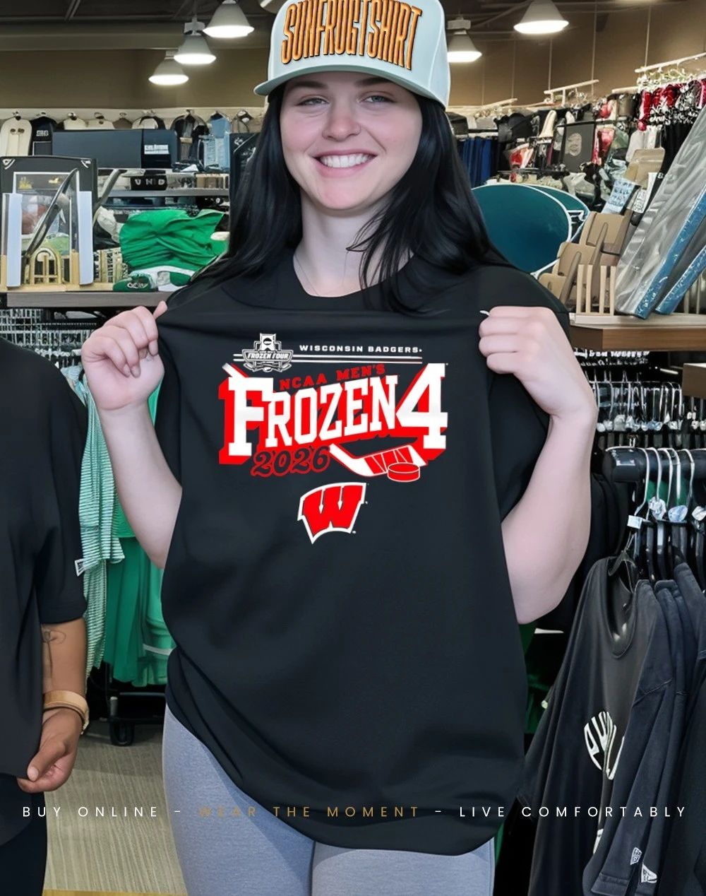 Wisconsin Badgers Men’s Hockey 2026 NCAA Frozen Four Vegas logo shirt
