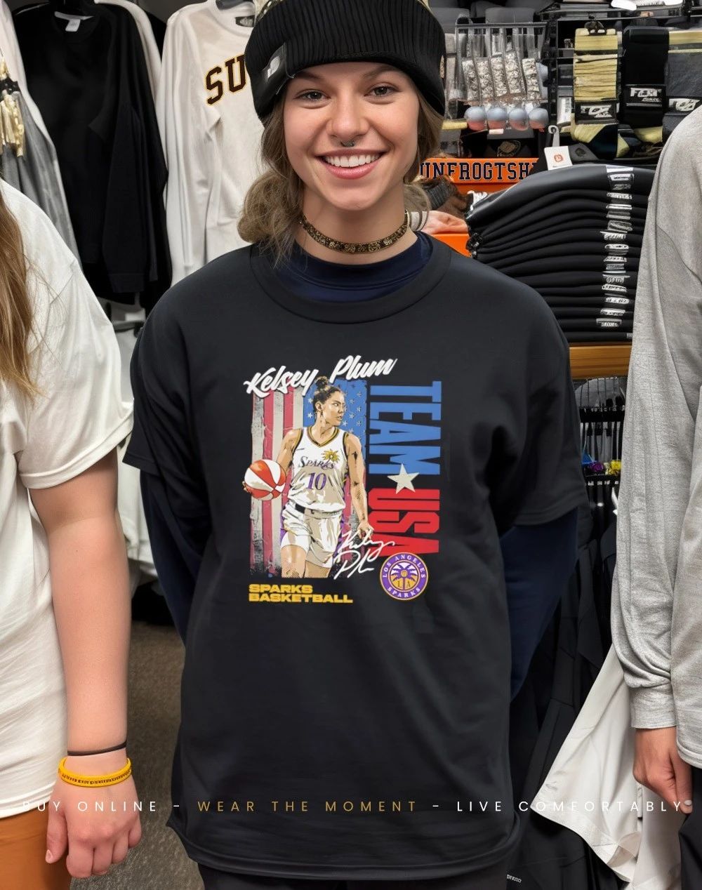Kelsey Plum WNBA Los Angeles Sparks Team USA signature shirt