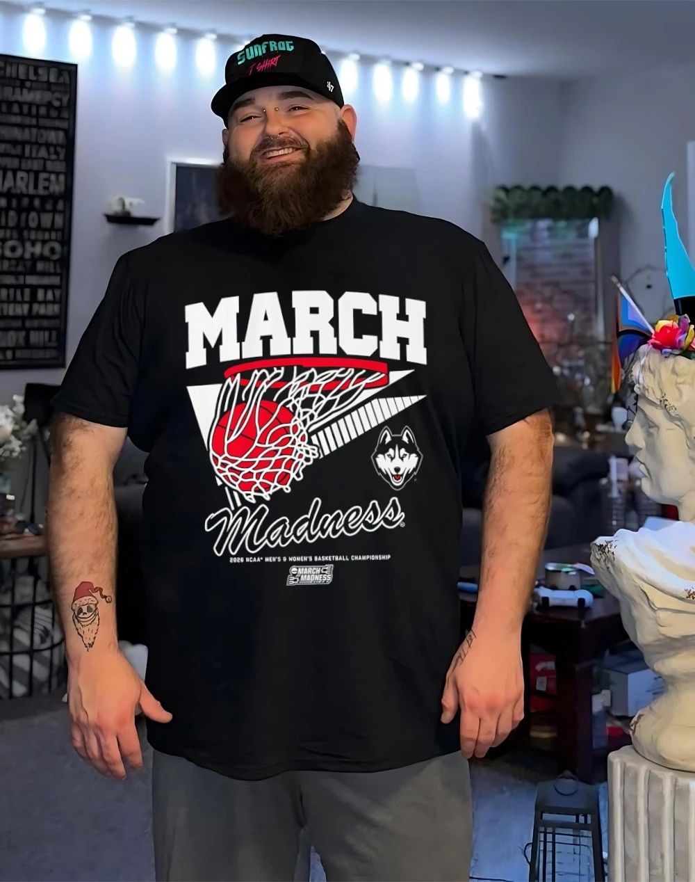 UConn Huskies MBB & WBB 2026 March Madness Retro Swish shirt