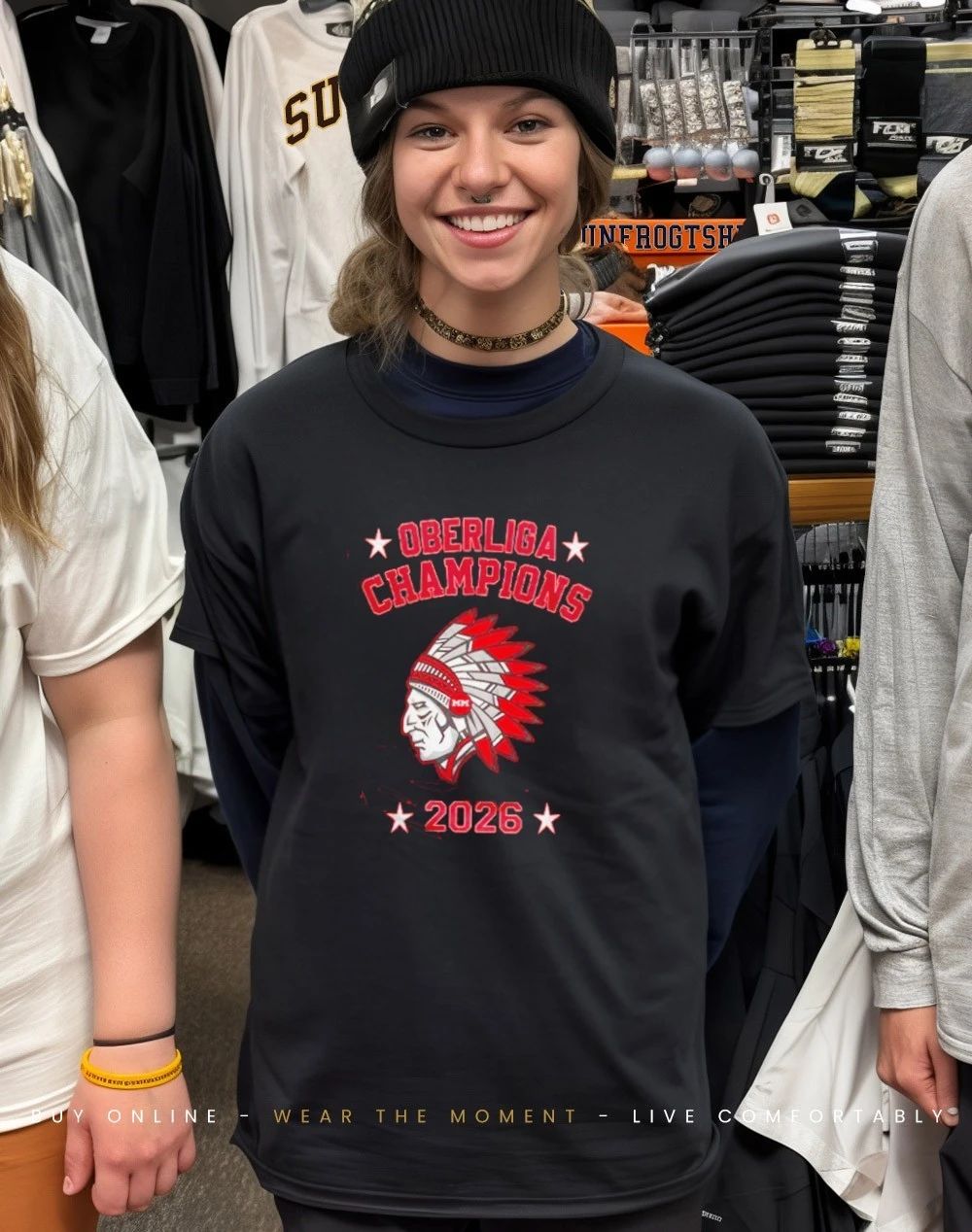 ECDC Memmingen Indians Oberliga 2026 Champions logo shirt