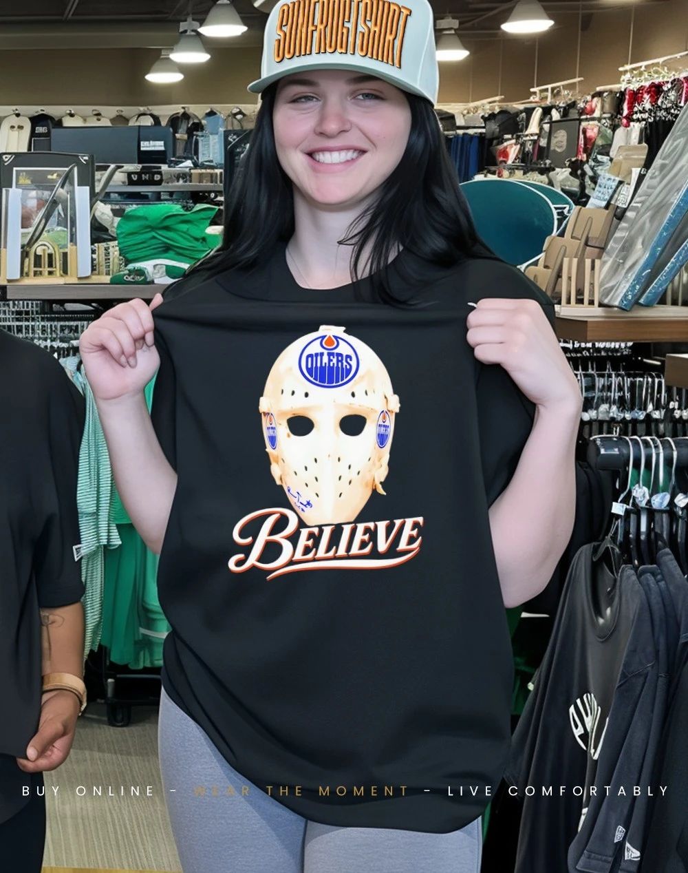 Believe Mask Edmonton Oilers shirt