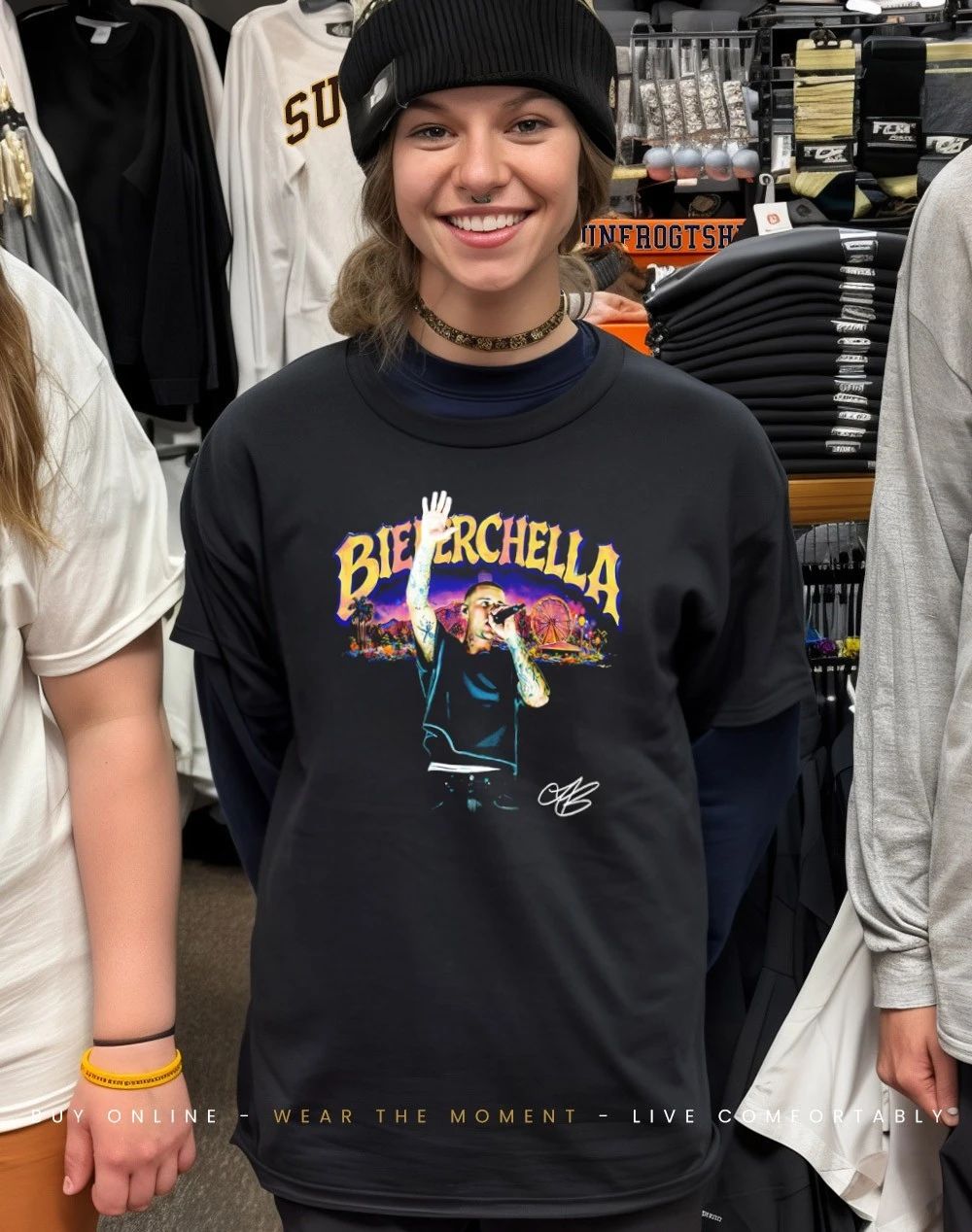 Justin Bieberchella signature graphic shirt
