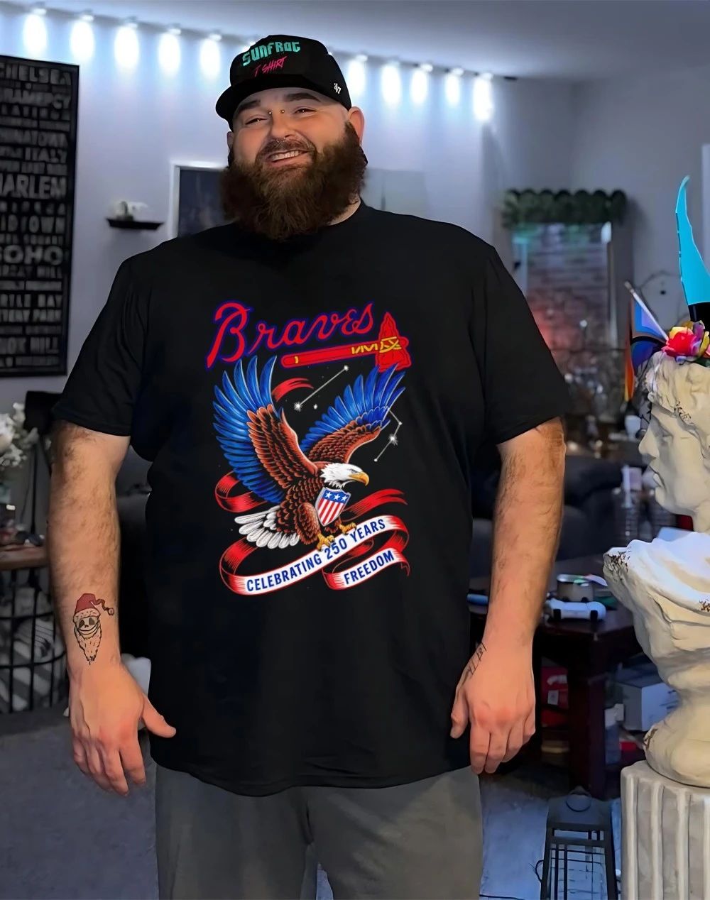 Atlanta Braves Celebrating 250 years Freedom Eagle shirt