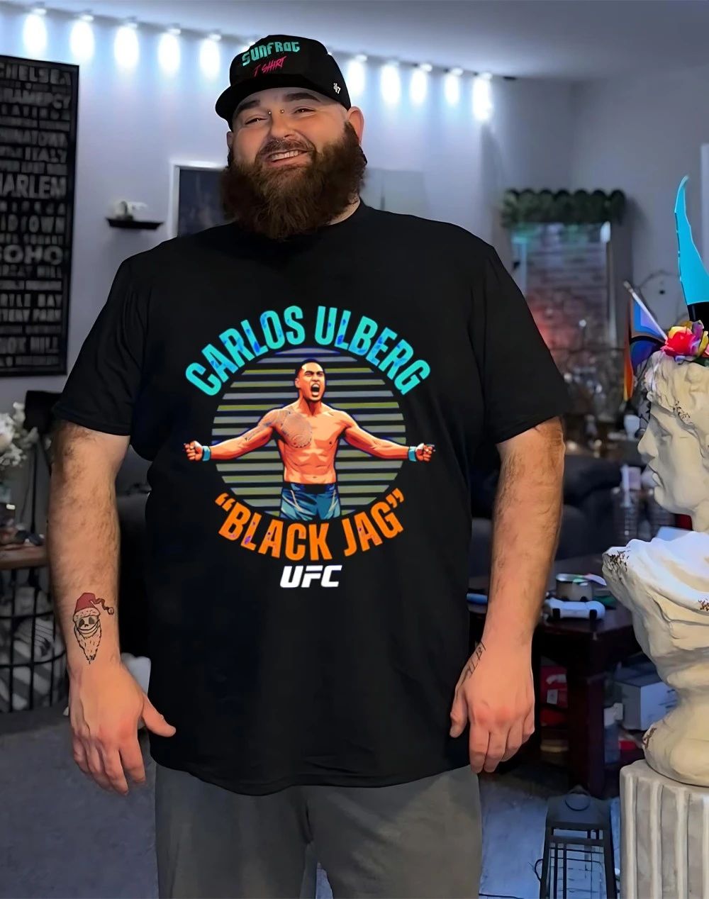 Carlos Ulberg Black Jag UFC graphic shirt