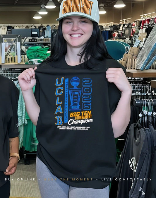 UCLA Bruins 2026 Big Ten Tournament Champions Trophy shirt