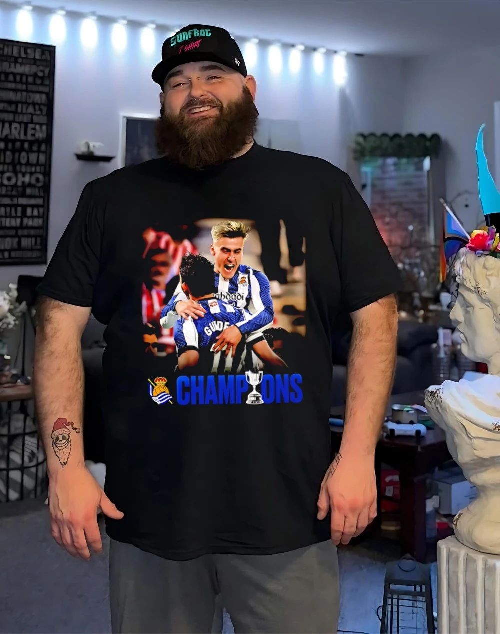 Real Sociedad 2026 Champions graphic shirt