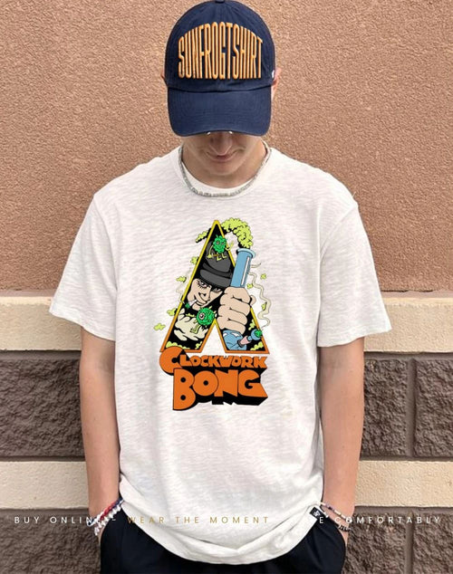 420 Clockwork bong virus lab graphic shirt