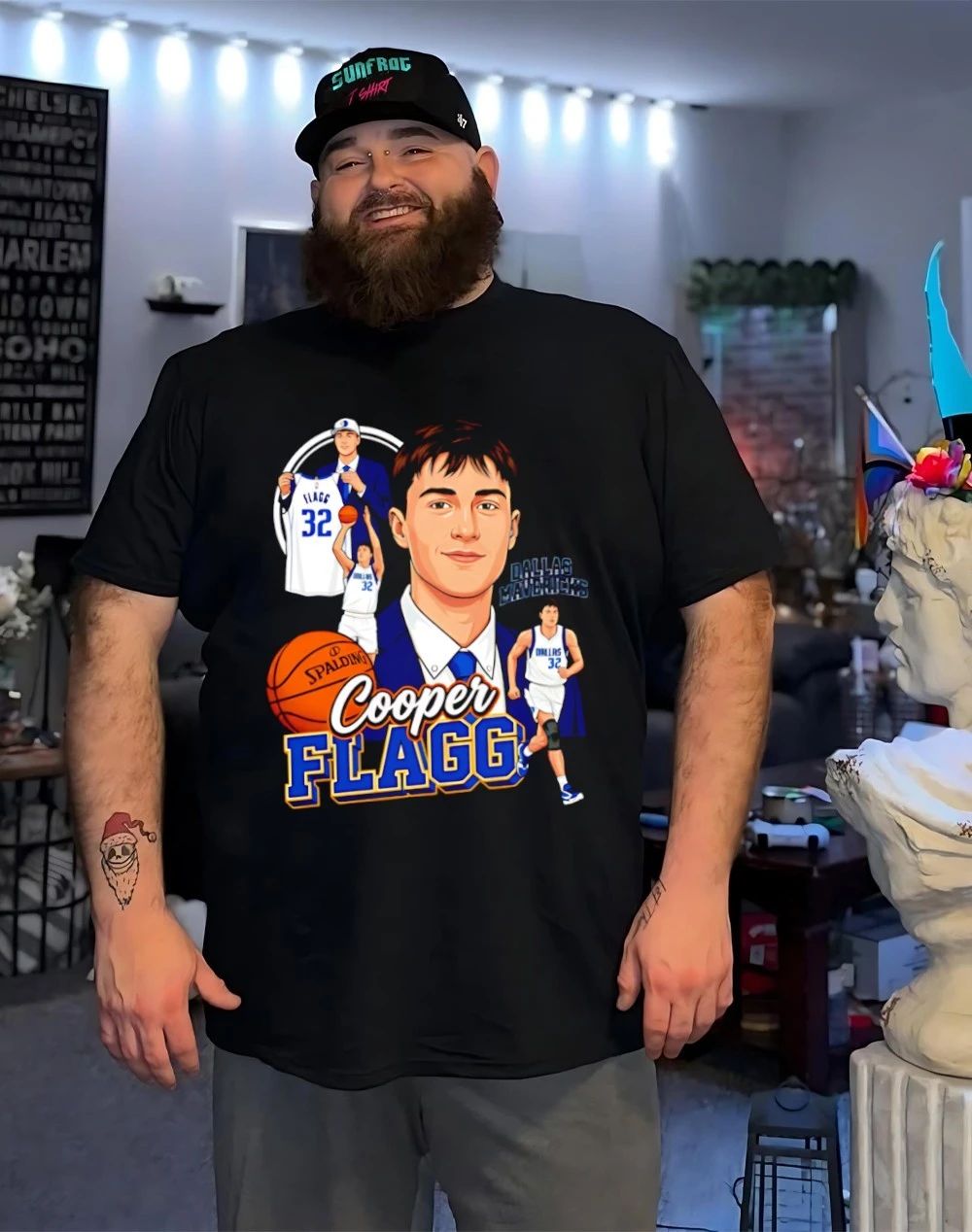 Cooper Flagg Dallas Mavericks player collage comic ’26 shirt
