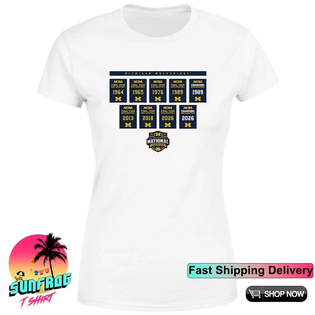 Michigan Men’s Basketball NCAA National Champions March Madness 2026 banner shirt