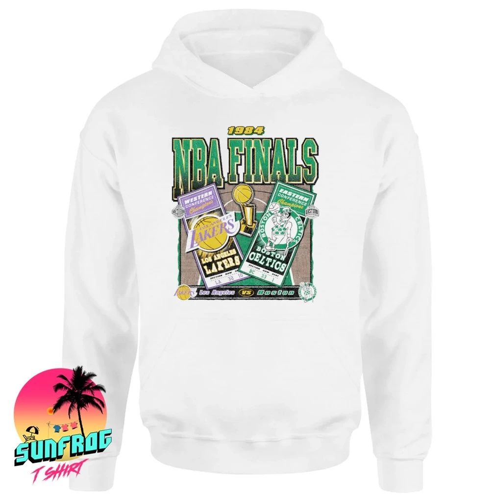Los Angeles Lakers Vs Boston Celtics 1984 Nba Finals Dueling Court Matchup Shirt