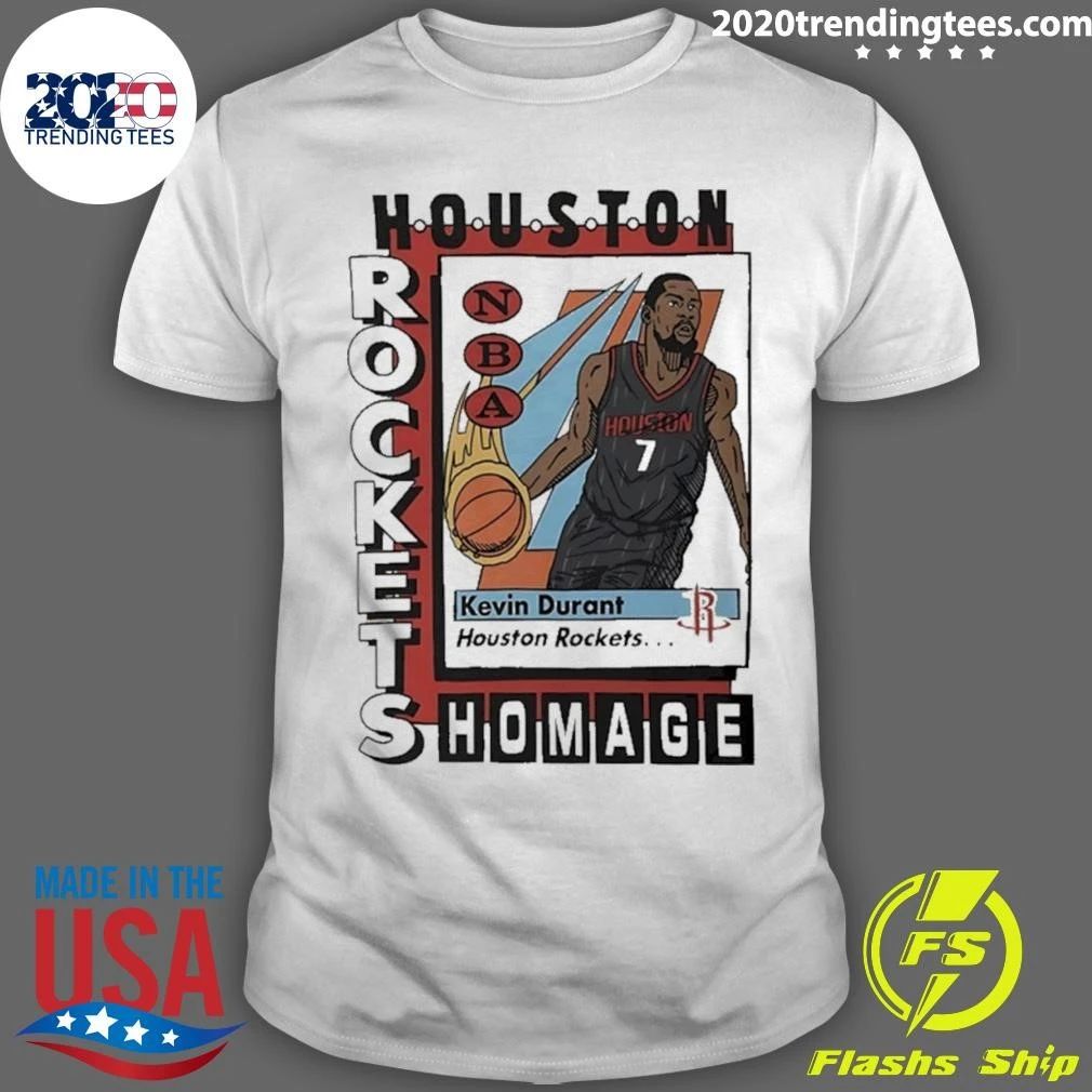 Houston Rockets Kevin Durant NBA Basketball Trading Card Shirt