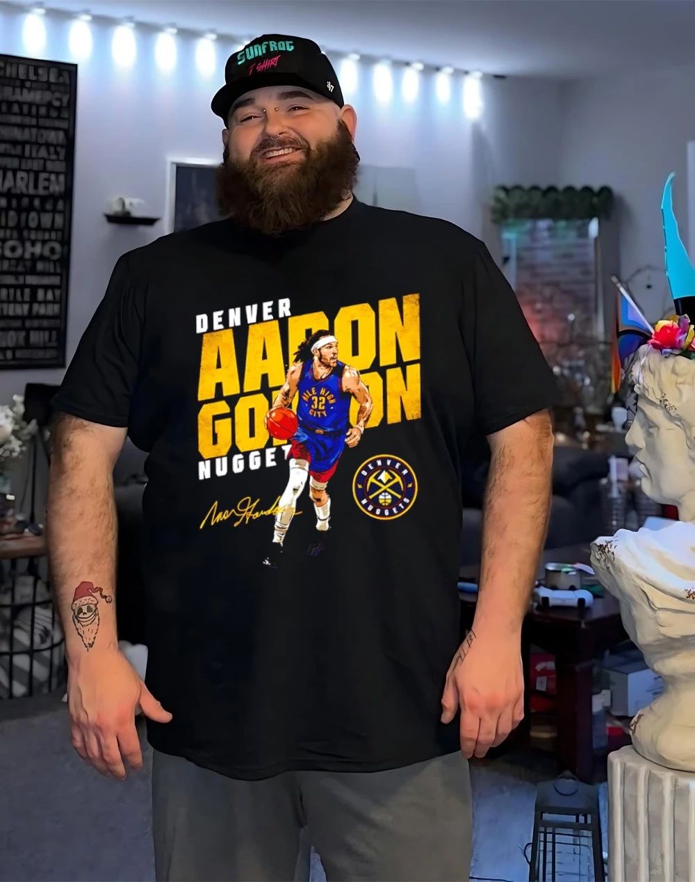 Aaron Gordon Denver Nuggets Slant signature shirt