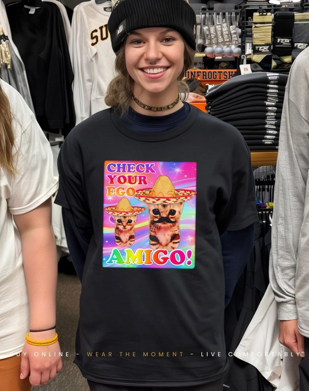 Check your Ego Amigo Cat Mexico shirt