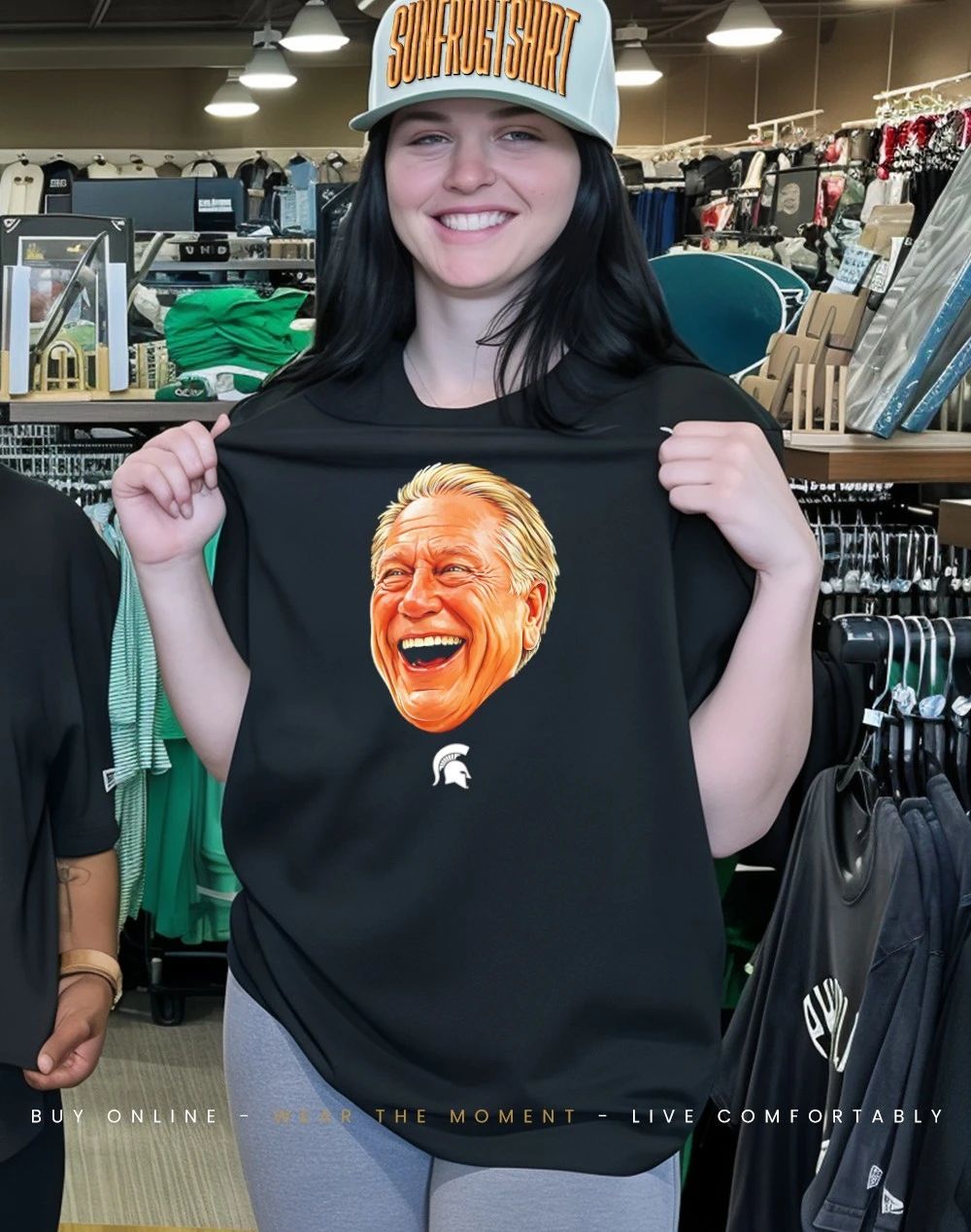 Coach Tom Izzo Michigan big head shirt
