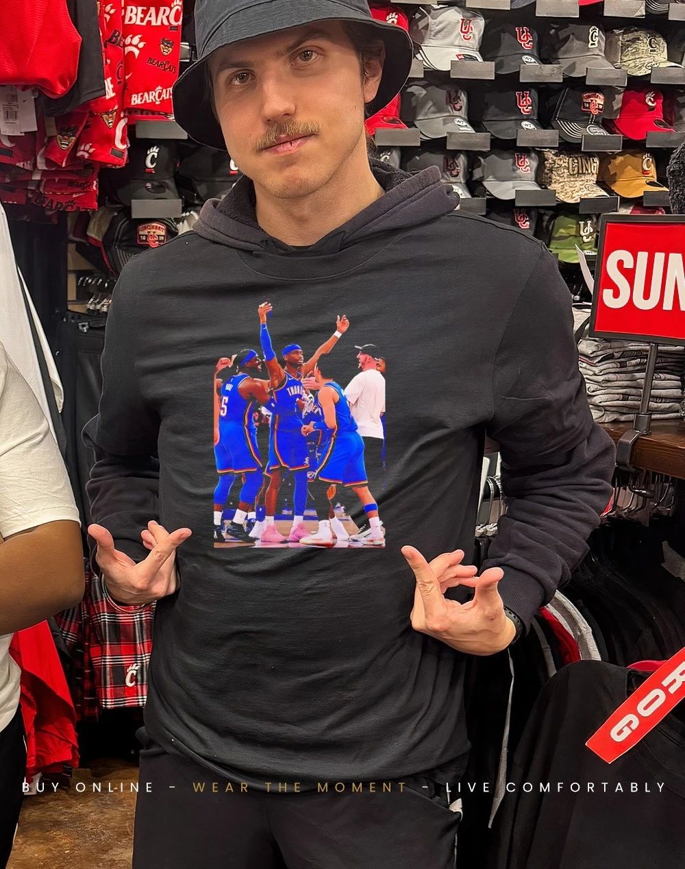 Shai Gilgeous-Alexander OKC Thunder 2026 celebration graphic shirt
