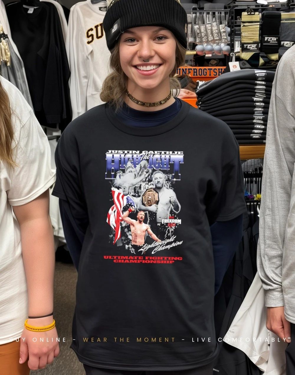 Justin Gaethje UFC Freedom 250 graphic shirt