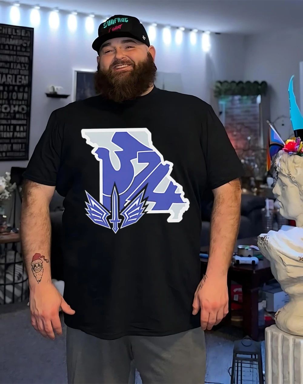 2026 UFL St. Louis Battlehawks 314 Area Code map shirt
