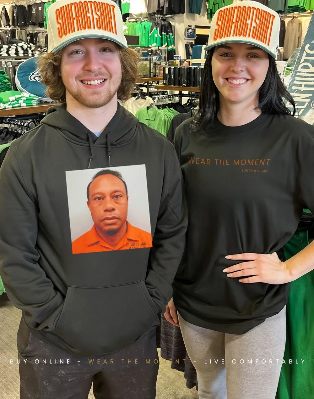 Tiger Woods 2026 mugshot shirt
