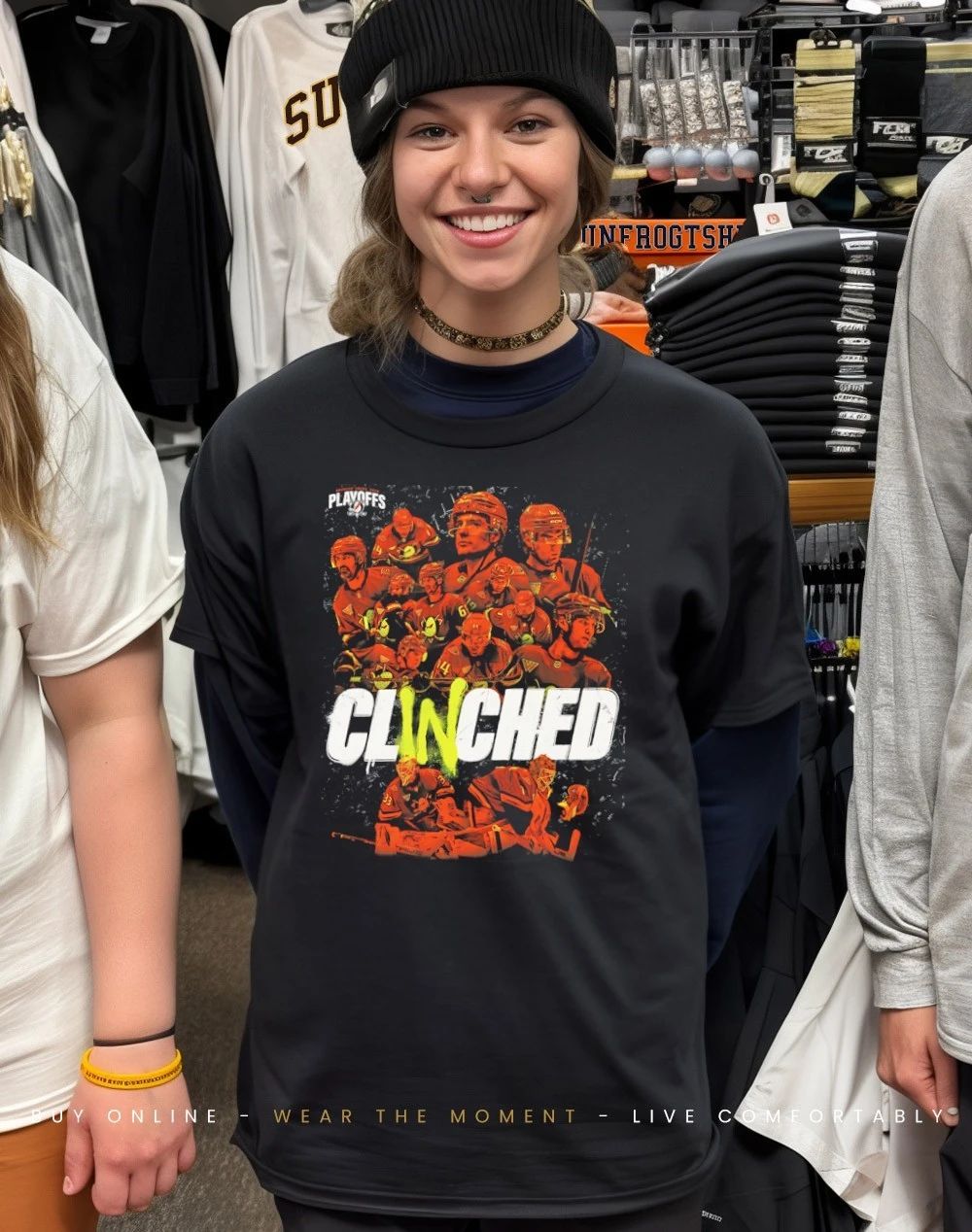 Anaheim Ducks Clinched 2026 Playoffs all team graphic shirt