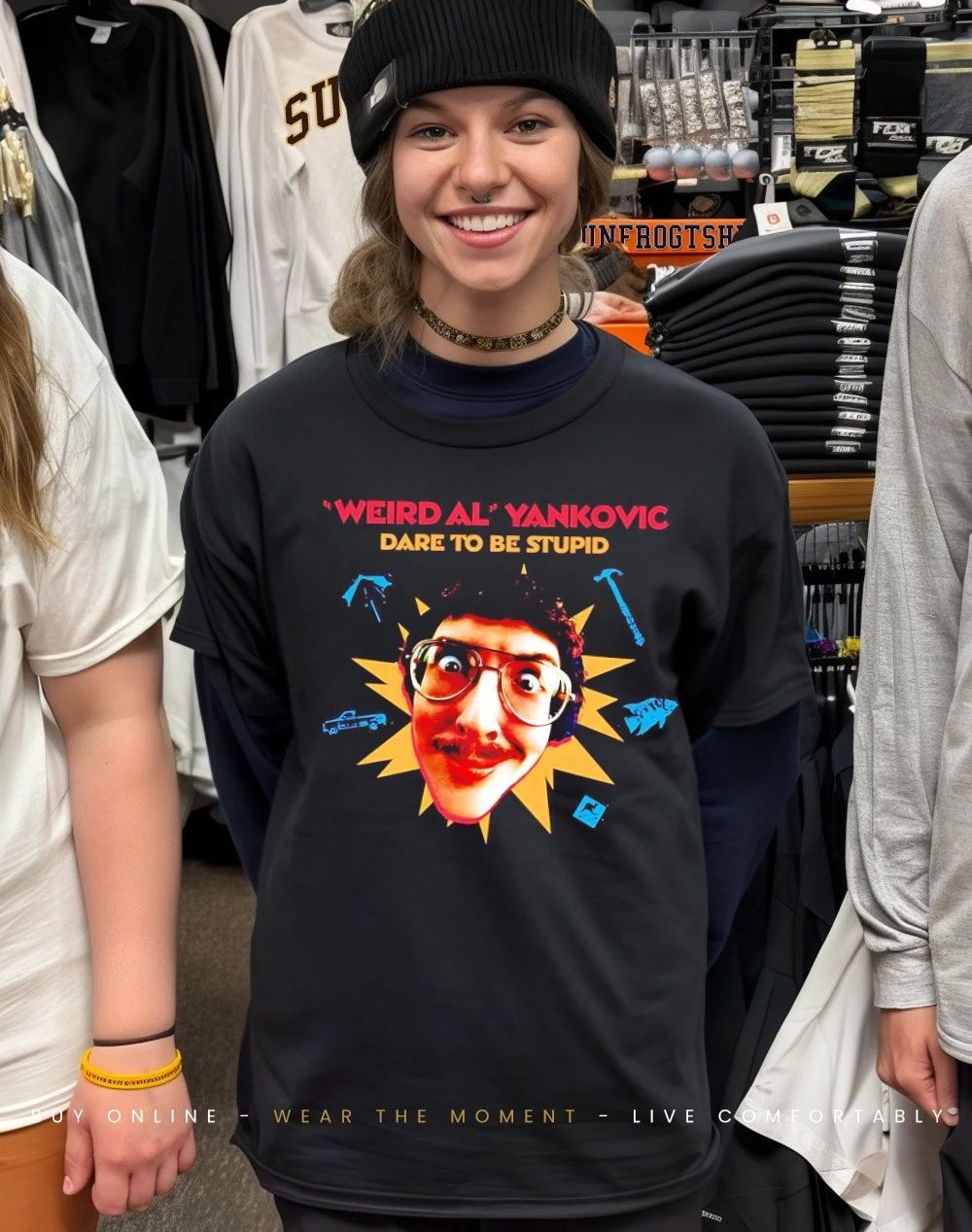 Weird al Yankovic dare to be stupid shirt
