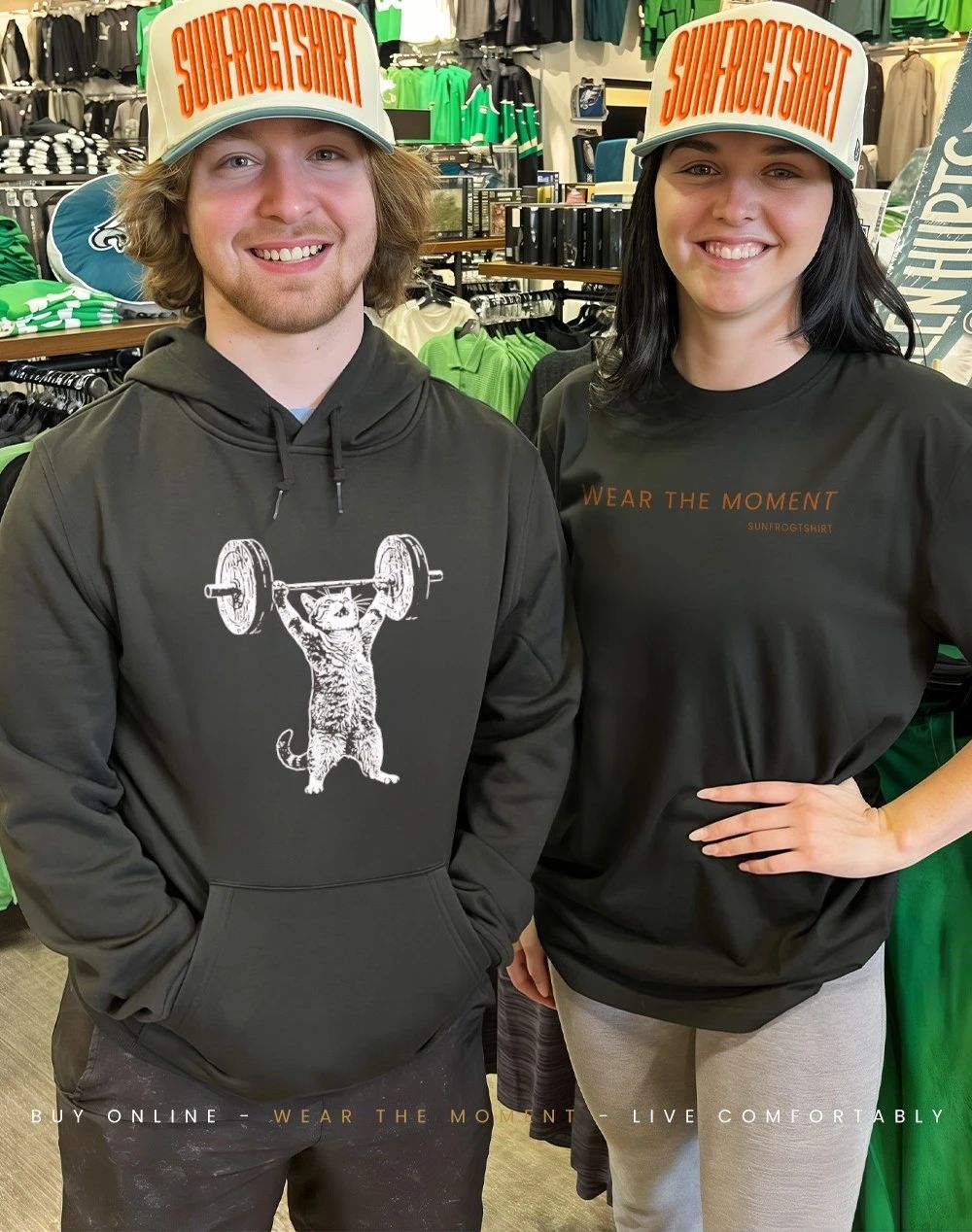 Weight lifting gym cat funny shirt