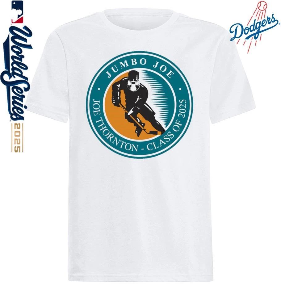 San Jose Sharks Jumbo Hall of Fame Class of 2025 Official Logo T-Shirt