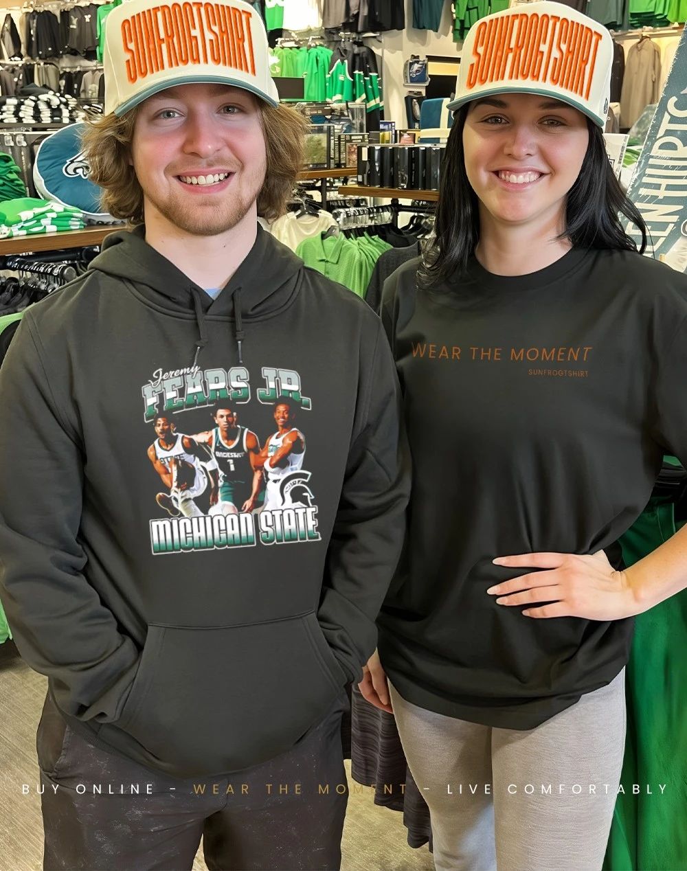 Jeremy Fears Jr Michigan State Spartans 90s graphic shirt