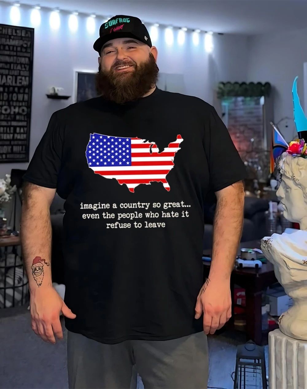Imagine a country so great even the people who hate it refuse to leave USA State shirt