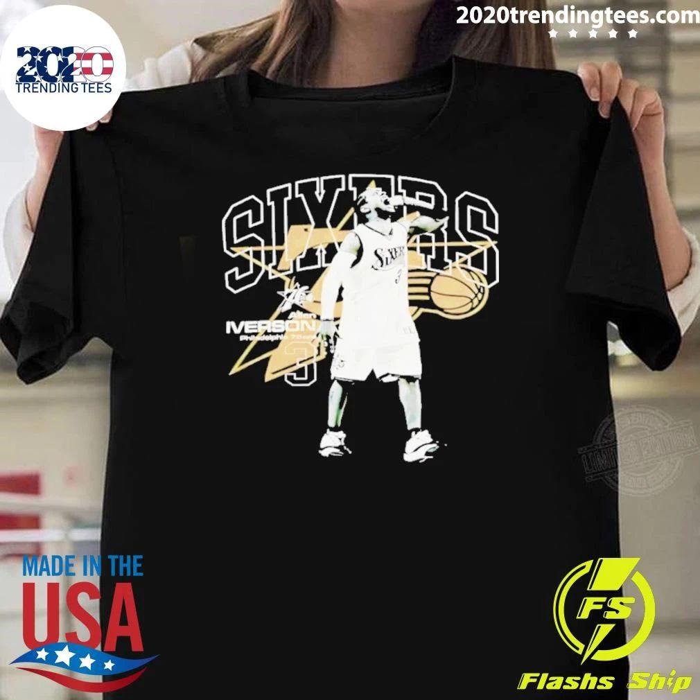 Allen Iverson Philadelphia 76ers Number 3 Scream Hardwood Shirt