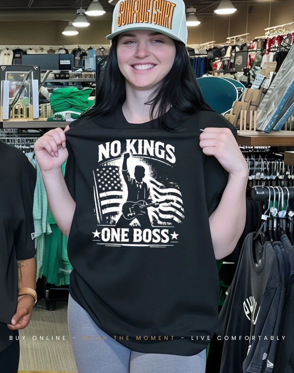 No kings one boss American flag shirt