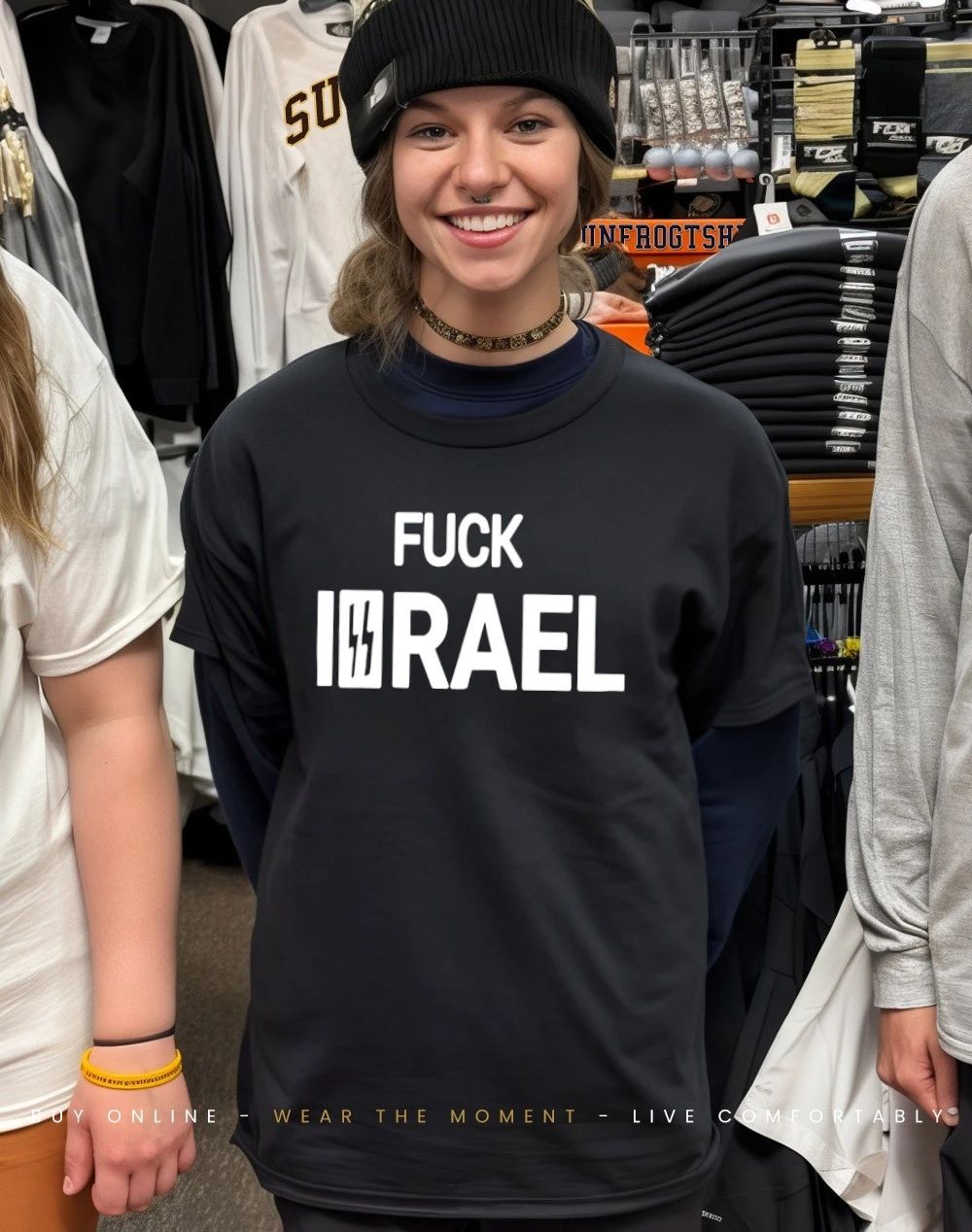 Fuck Israel Ss Runes Flag shirt