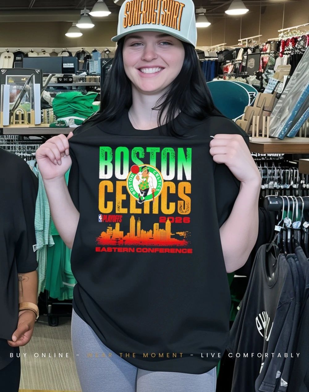 Boston Celtics 2026 NBA Playoffs Eastern Conference Skyline Distressed shirt