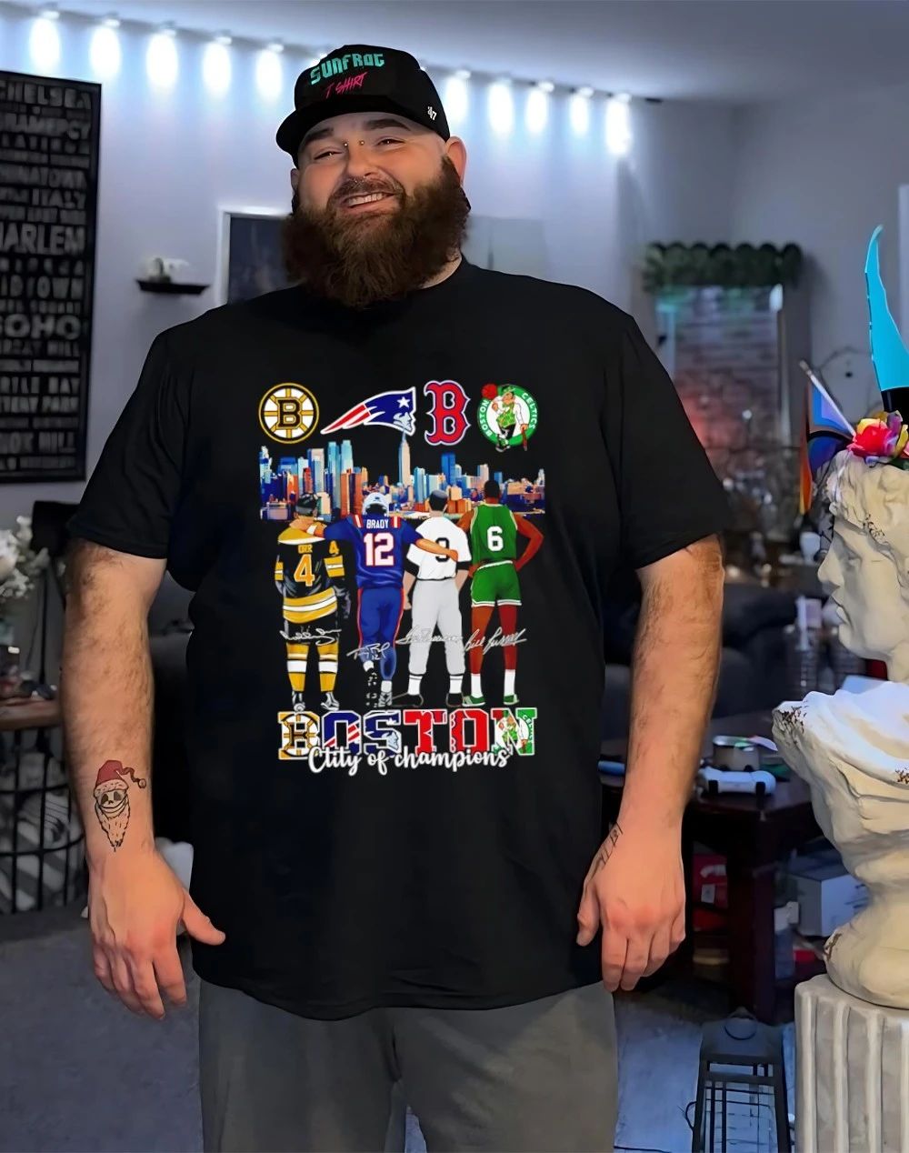 Boston Sports Team Skyline City Champions Signatures shirt