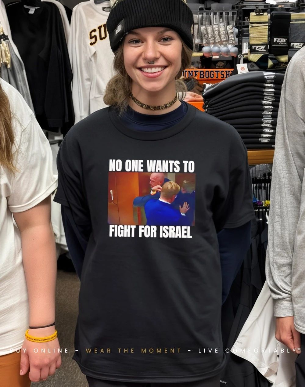 Brian McGinnis No One Wants to Fight for Israel Political Quote shirt