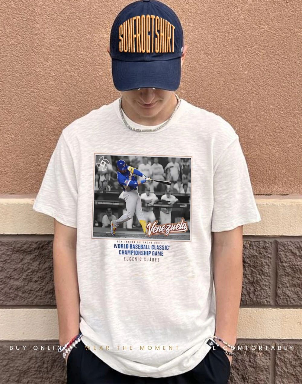 Venezuela Baseball Eugenio Suárez White 2026 World Baseball Classic Go Ahead shirt