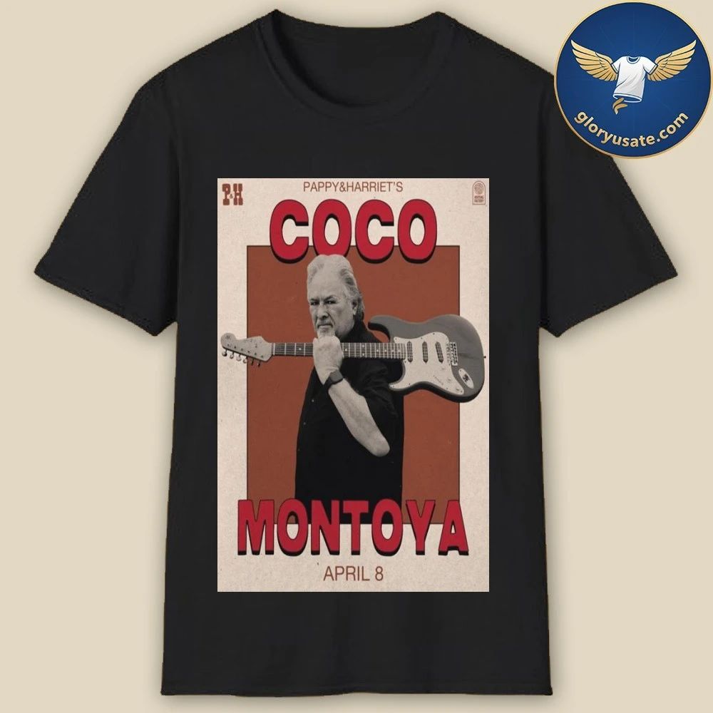 Coco Montoya Pappy & Harriet’s April 8 2026 Concert Poster Shirt